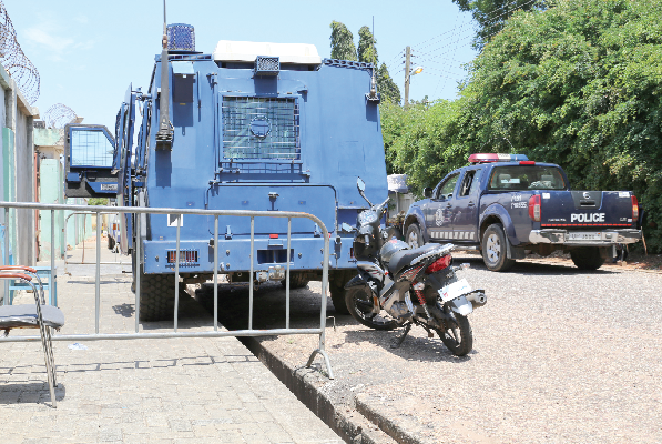 Tight security on Electoral Commission premises